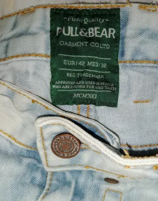 Pantalón vaquero corto roto, 42, hombre, Pull&bear