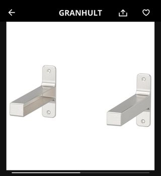 Scaffali in legno con supporti Ikea Granhult