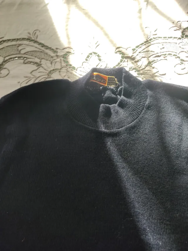 Pullover uomo Ragno lana cashmere blu