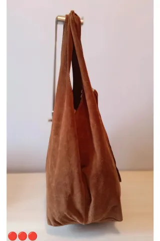 Borsa Artigianale Camoscio Marrone