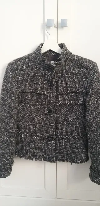 Trade de Chaqueta Chanel Tweed Gris tallaje pequeñ