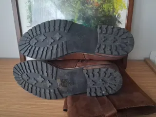 Botas altas marrones, planas talla 39