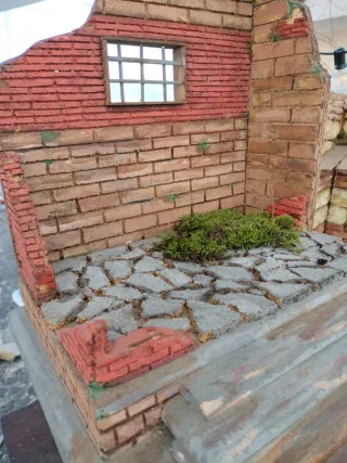 Presepe Diorama Casa Mattoni Finestra