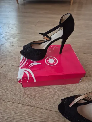 Zapatos de fiesta tacón fino plataforma