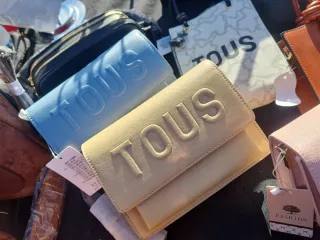 Bolso Beige , Azul,Rosa y negro
