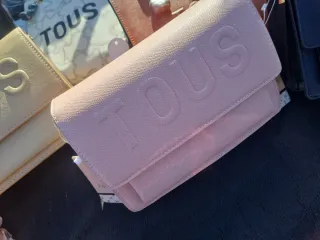Bolso Beige , Azul,Rosa y negro