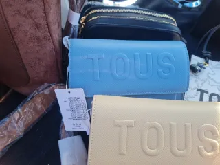 Bolso Beige , Azul,Rosa y negro