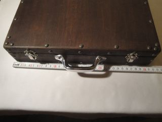 Maletín madera colección minerales