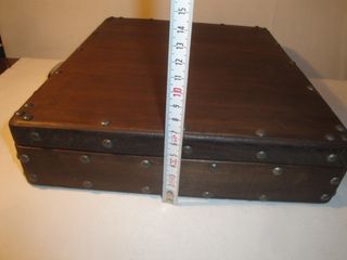 Maletín madera colección minerales