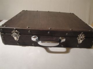 Maletín madera colección minerales