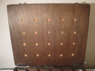 Maletín madera colección minerales