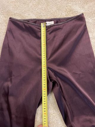Pantaloni vintage raso viola