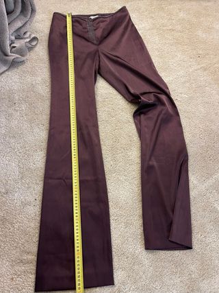 Pantaloni vintage raso viola