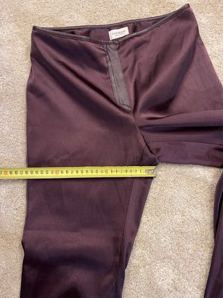 Pantaloni vintage raso viola