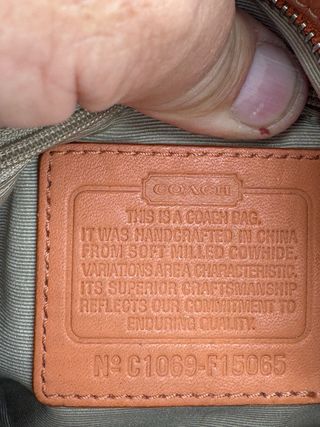 Bolso Coach Naranja Piel