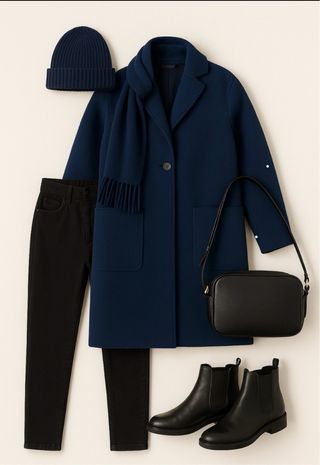 Abrigo azul mujer – Casi nuevo