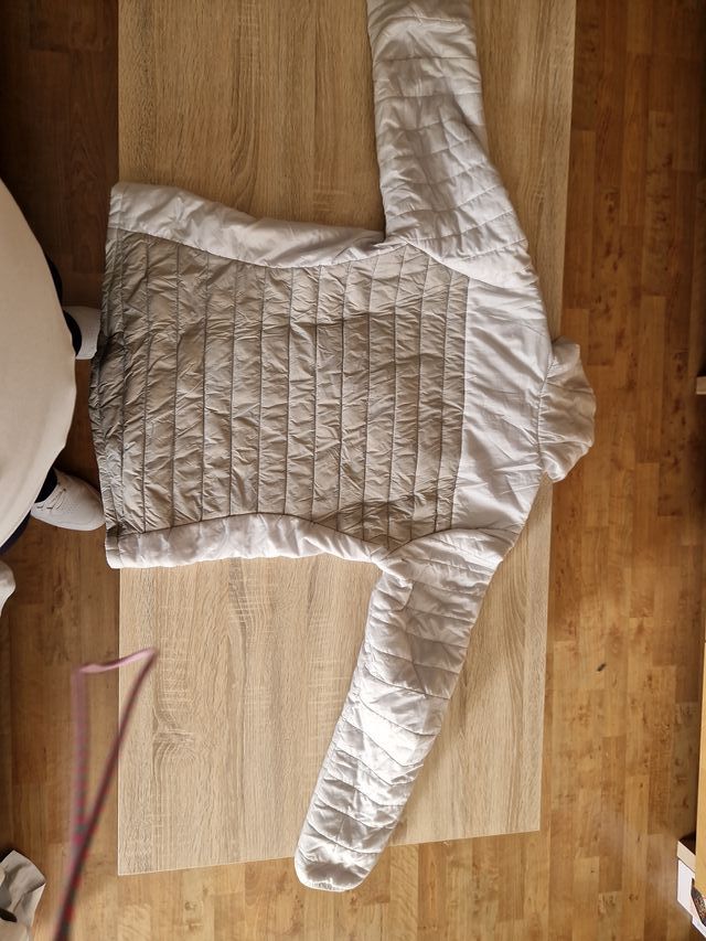 Chaqueta Niña Frío Talla L Blanca y Morada