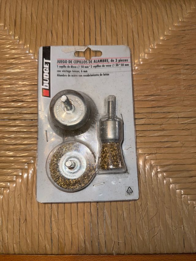 Juego 3 Cepillos Alambre Disco y Vaso