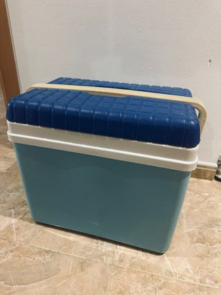 Nevera portátil azul y verde 40L
