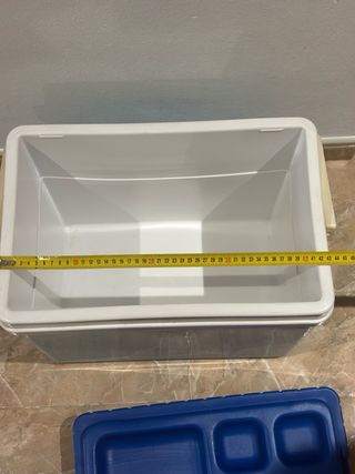 Nevera portátil azul y verde 40L