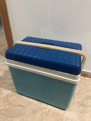Nevera portátil azul y verde 40L