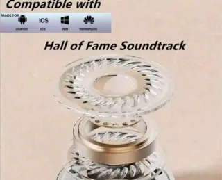 Auriculares Bluetooth Negros con Luces Rosas