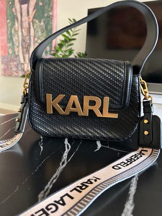 Bolso Karl Lagerfeld Negro y Dorado