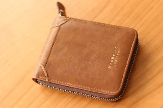 Cartera Hombre Marrón con Cremallera.