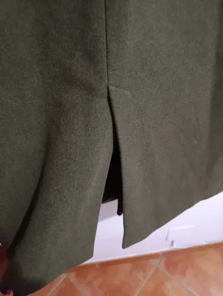 Abrigo de paño verde