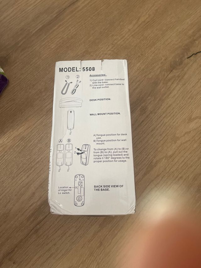 Teléfono Fijo Ousrrich Blanco Retro Nuevo