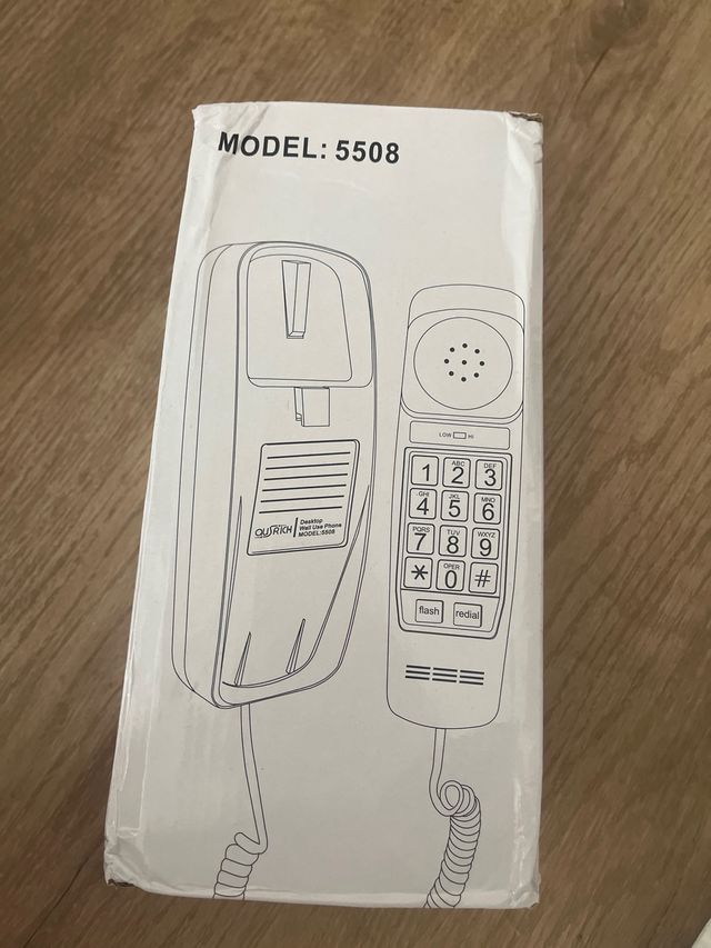 Teléfono Fijo Ousrrich Blanco Retro Nuevo