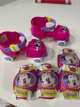 Patines Minnie Mouse Talla 22-32 Extensibles