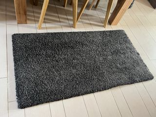 Tappeto Nero/Grigio pelo Lungo