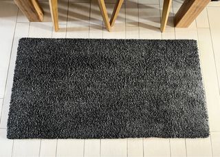 Tappeto Nero/Grigio pelo Lungo