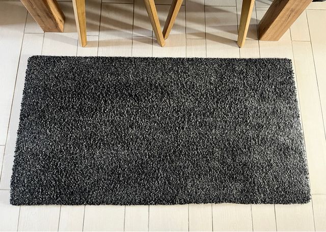 Tappeto Nero/Grigio pelo Lungo