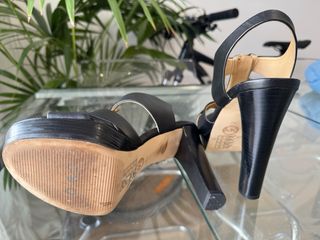 Sandalias Michael Kors Tacón Cremallera Dorada