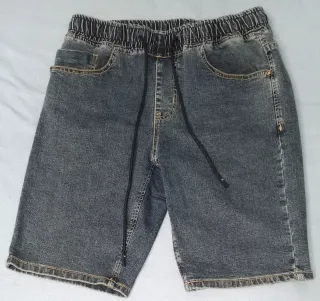 Pantalón vaquero corto azul, hombre, 40