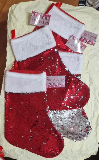 Calze Befana Nataluna 36x20cm Set 4pz