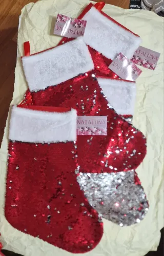 Calze Befana Nataluna 36x20cm Set 4pz