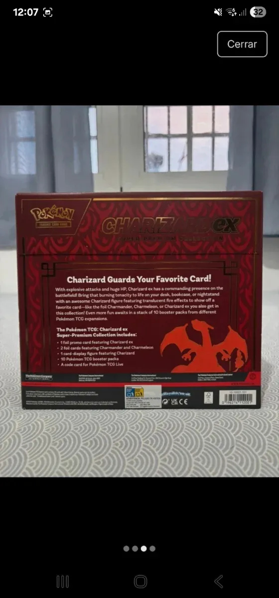 Caja Pokémon Charizard GX Super Premium