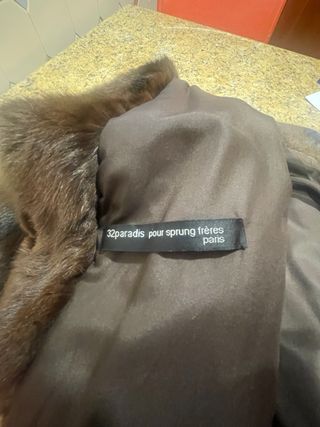 Abrigo de piel petit gris