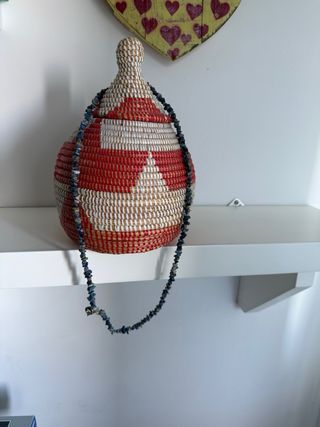 Collana pietre blu e grigie