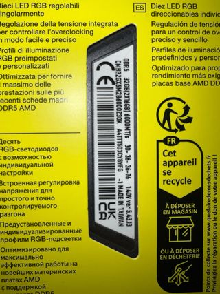 Corsair Vengeance RGB DDR5 32GB sin abrir