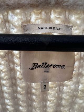 Chaqueta larga punto de mujer, beige, talla L