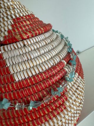 Collana perline azzurre