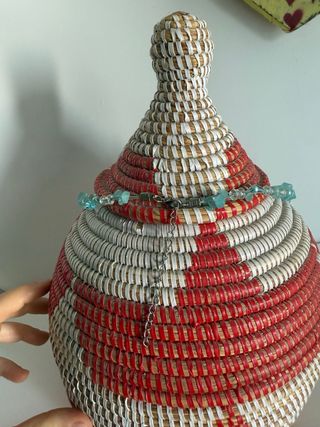 Collana perline azzurre