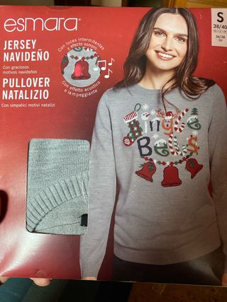 Jersey Esmara Talla S Jingle Bells con LED
