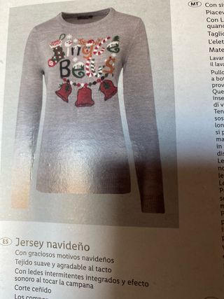 Jersey Esmara Talla S Jingle Bells con LED