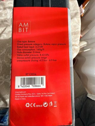 Fornello a gas portatile nero/argento