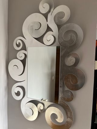 Espejo Retro Plateado